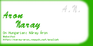 aron naray business card